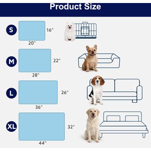Invenho Cooling Dog Crate Mat with Anti-Slip Bottom, Blue, X-Large: 42-in