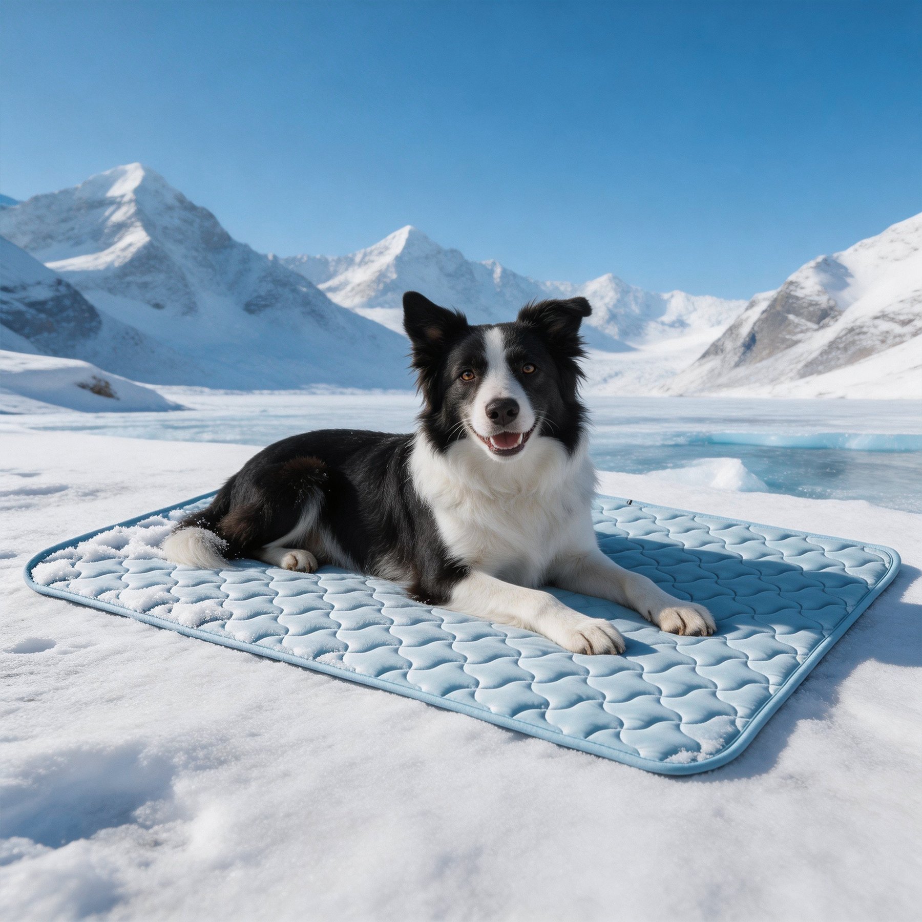 Invenho Cooling Dog Crate Mat with Anti-Slip Bottom, Blue, X-Large: 42-in