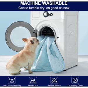 Invenho Cooling Dog Crate Mat with Anti-Slip Bottom, Blue, X-Large: 42-in