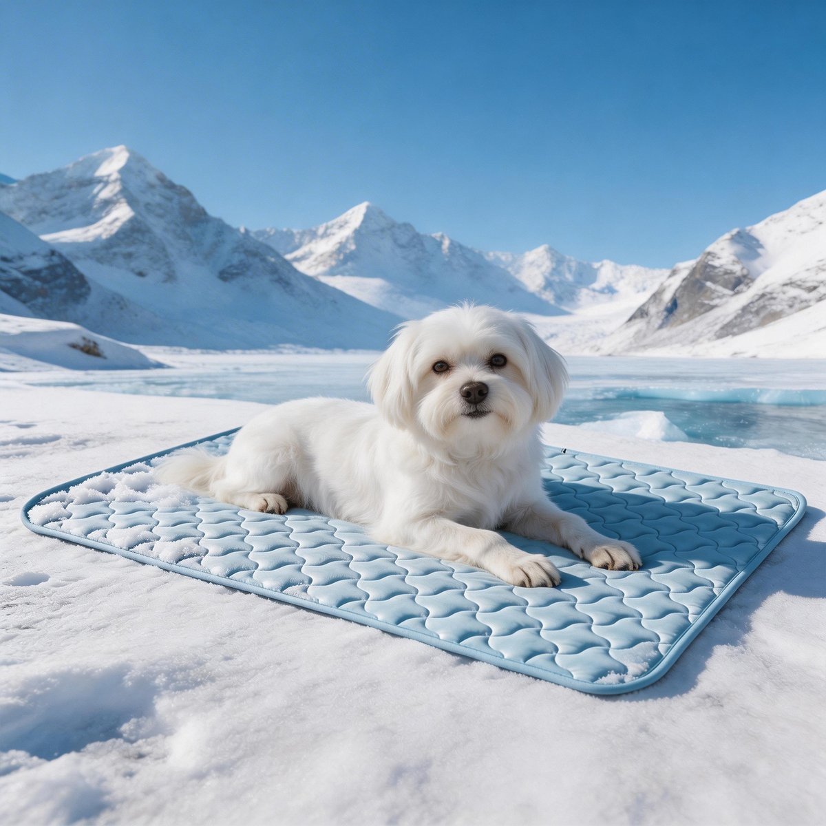 Invenho Cooling Dog Crate Mat with Anti-Slip Bottom, Blue, Small: 20-in