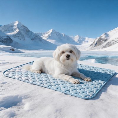 Invenho Invenho Cooling Dog Crate Mat with Anti-Slip Bottom, Blue, Small: 20-in