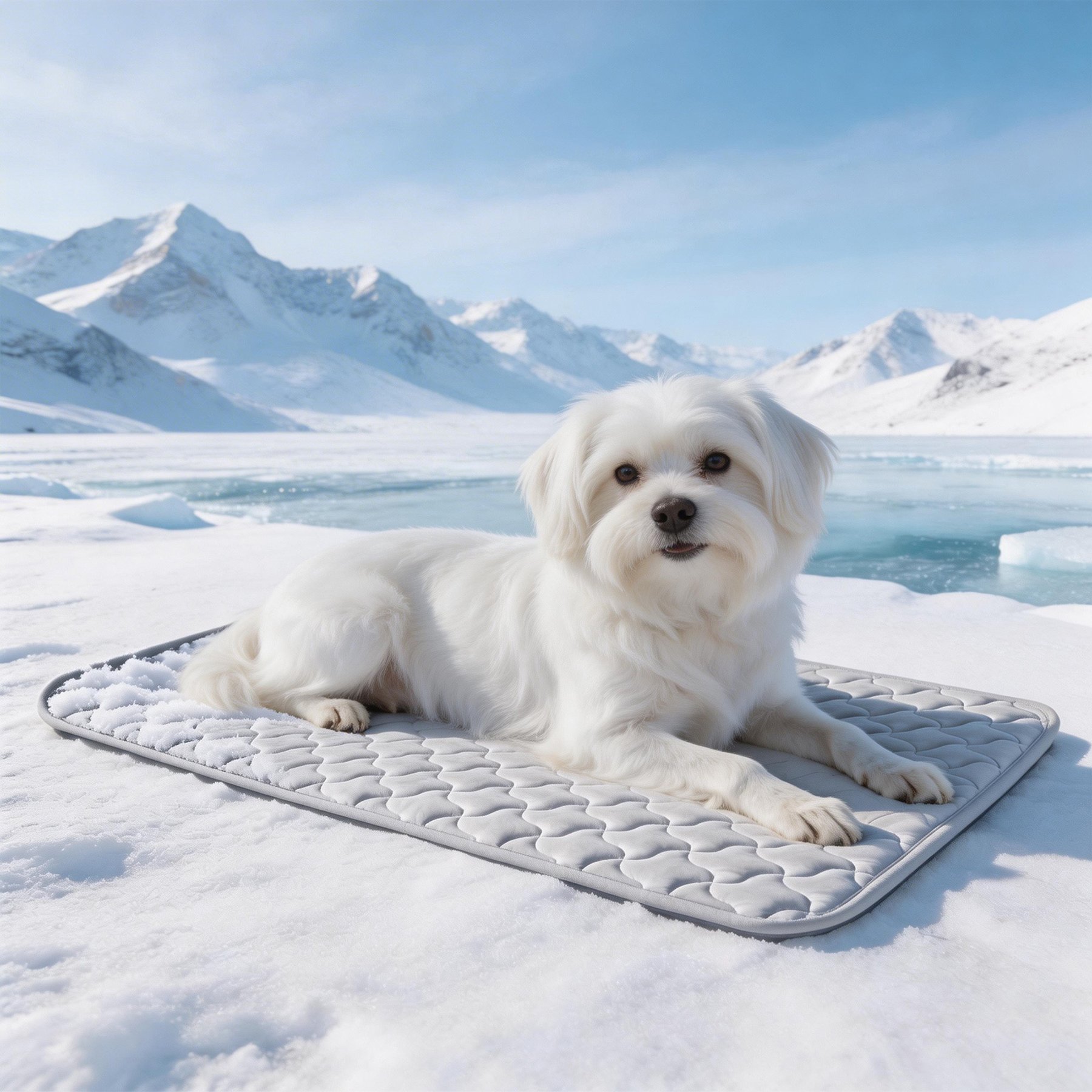 Invenho Cooling Dog Crate Mat with Anti-Slip Bottom, Grey, Small: 20-in