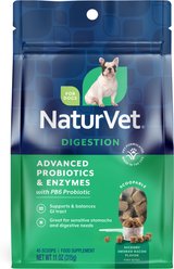 NaturVet Scoopables Advanced Probiotics & Enzymes Dog Digestive Supplement, 11-oz bag