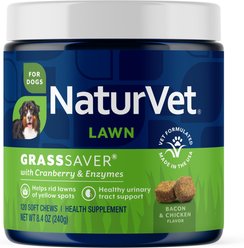 NaturVet GrassSaver Health Bacon & Chicken Flavored Supplement for Dogs, 120 count