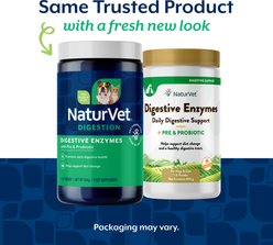 NaturVet Digestive Enzymes Plus Pre & Probiotic Powder Supplement for Dogs & Cats, 1-lb jar slide 2 of 9