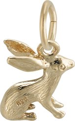 Rembrandt Charms Bunny Memorial Keepsake, Gold, 10.27 x 12.09-mm slide 2 of 2
