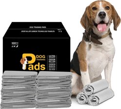 Petfamily Puppy & Dog Training Pads, 100 count, Unscented, 22 x 23-in