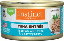 Instinct Tuna Entree Grain-Free Flaked Wet Cat Food, 3-oz can, case of 24