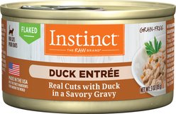 Instinct Duck Entree Grain-Free Flaked Wet Cat Food, 3-oz can, case of 24