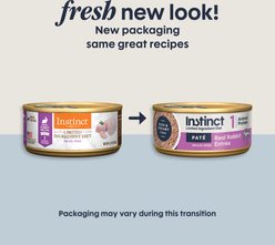 Instinct Limited Ingredient Diet Real Rabbit Recipe Grain-Free Pate Wet Cat Food, 5.5-oz can, case of 12 slide 2 of 8