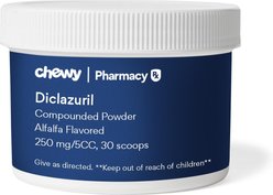 Diclazuril Compounded Alfalfa Powder, 250 mg/5CC scoop, 30 scoops for Veterinary use slide 1 of 3