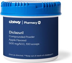 Diclazuril Compounded Apple Powder, 500 mg/5CC scoop, 100 scoops for Veterinary use