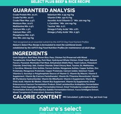 Nature's Select Plus Beef & Rice Recipe Dry Dog Food, 28-lb bag slide 2 of 7