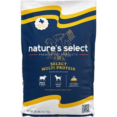 Nature's Select Nature's Select Multi Protein Beef & Rice Recipe Dry Dog Food, 28-lb bag