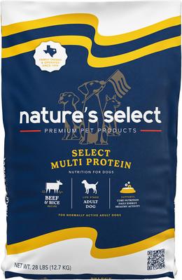 Nature's Select Multi Protein Beef & Rice Recipe Dry Dog Food, 28-lb bag