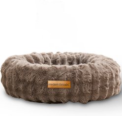 MODERN THREADS Calming Donut Machine Washable Bolster Dog Bed, Taupe, Medium: 30 x 30 x 9-in slide 2 of 5