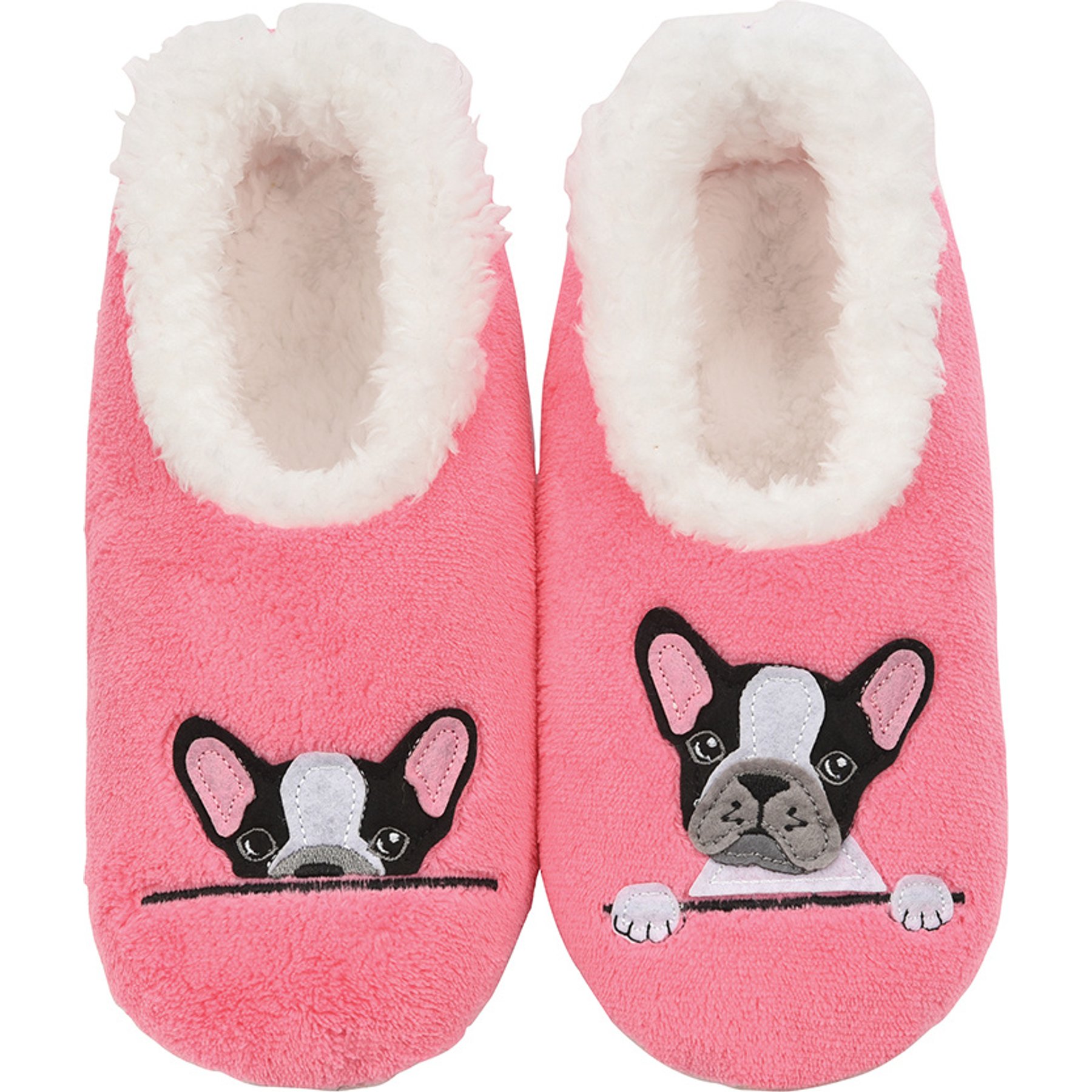 snoozies! Womens Frenchie Simply Pairables Slippers, Pink, Large