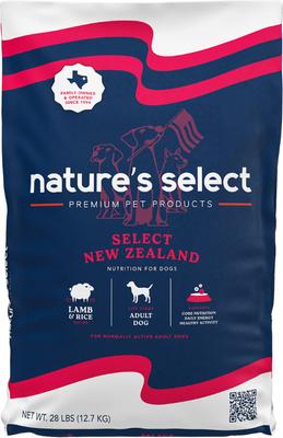 Nature's Select New Zealand Lamb & Rice Recipe Dry Dog Food, 28-lb bag