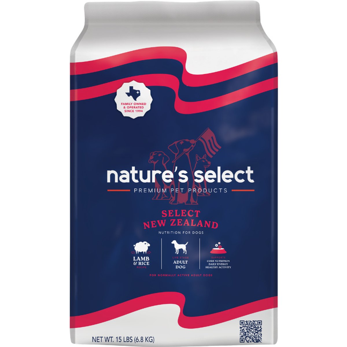 Nature's Select New Zealand Lamb & Rice Recipe Dry Dog Food, 15-lb bag