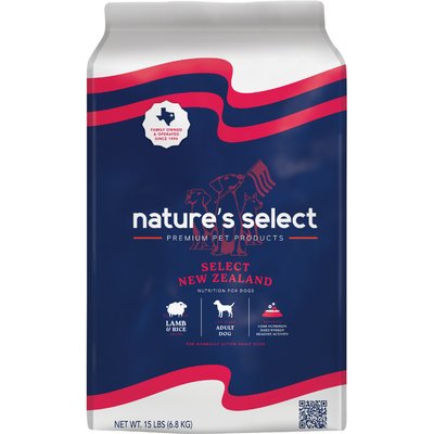 Nature's Select Nature's Select New Zealand Lamb & Rice Recipe Dry Dog Food, 15-lb bag