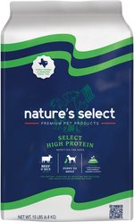 Nature's Select High Protein Beef & Rice Recipe Dry Dog Food, 15-lb bag