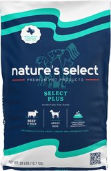 Nature's Select Plus Beef & Rice Recipe Dry Dog Food, 28-lb bag