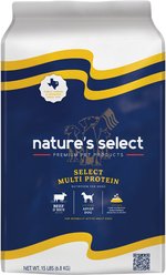 Nature's Select Multi Protein Beef & Rice Recipe Dry Dog Food, 15-lb bag