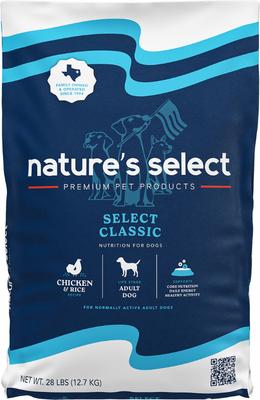 Nature's Select Classic Chicken & Rice Recipe Dry Dog Food, 28-lb bag