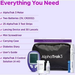 AlphaTRAK 3 Starter Kit Diabetic Blood Glucose Test Kit for Cats, Dogs & Horses