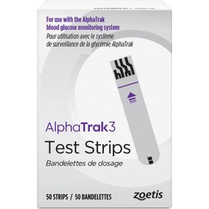 AlphaTRAK 3 Test Strips for Blood Glucose Monitoring System for Cats, Dogs, & Horses, 50 strips