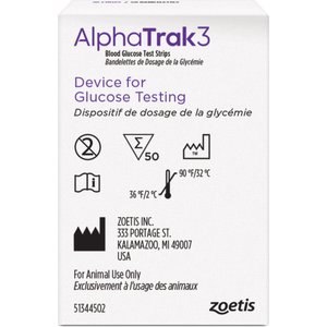 AlphaTRAK 3 Test Strips for Blood Glucose Monitoring System for Cats, Dogs, & Horses, 50 strips