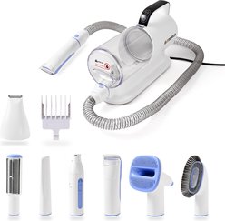 We Love Doodles All-In-One Professional Grooming 9 Piece Dog Vacuum Kit, White