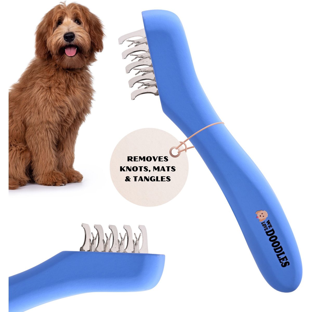 We Love Doodles Professional Grooming Rake 5 Blade Dog Dematting Tool