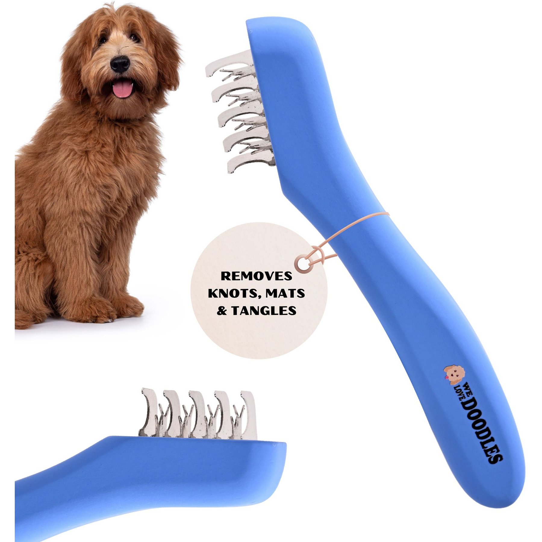 We Love Doodles Professional Grooming Rake 5 Blade Dog Dematting Tool