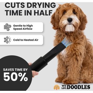 We Love Doodles Professional Grooming Quiet Fast-Drying 5 Piece Dog Dryer, White