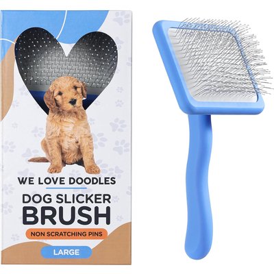 We Love Doodles We Love Doodles Professional Grooming Non-Scratch Slicker Dog Brush, Large