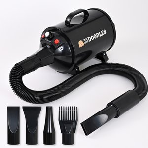 We Love Doodles Professional Grooming Quiet Fast-Drying 5 Piece Dog Dryer, White