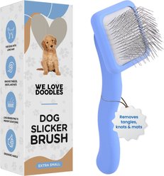 We Love Doodles Professional Grooming Curved Slicker Dog Brush, X-Small