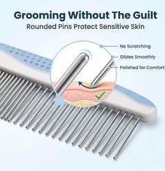 We Love Doodles Professional Metal Dog Dual Tooth Grooming Comb, Small slide 2 of 8