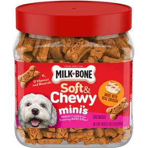 Milk-Bone Soft & Chewy Minis Made with Real Chicken Soft & Chewy Dog Treats, 18-oz canister