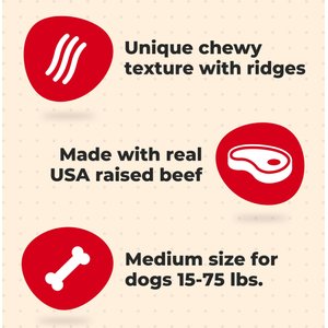 Milk-Bone Comfort Chews Real Beef Dog Treats, 16 count