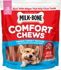 Milk-Bone Mini Comfort Chews Real Beef Dog Treats, 18 count