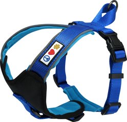 Pawtitas Nylon Reflective Back Clip Dog Harness, Blue, Medium: 21 to 28-in chest slide 1 of 9