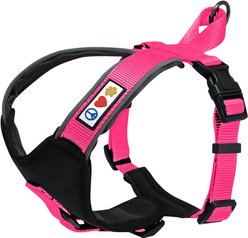 Pawtitas Nylon Reflective Back Clip Dog Harness, Pink, Small: 16 to 20-in chest