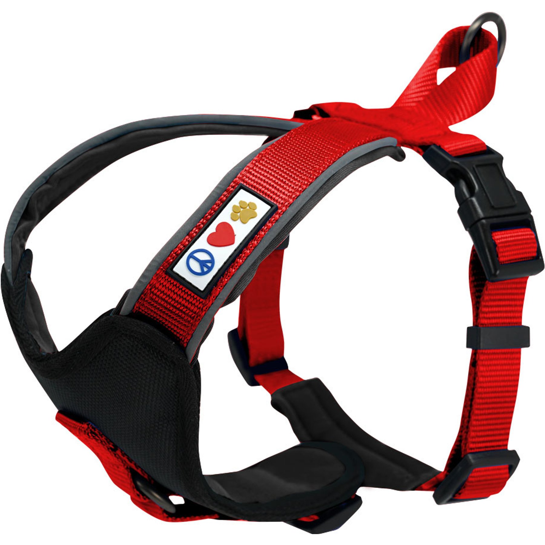 Pawtitas Nylon Reflective Back Clip Dog Harness, Red, XX-Small: 12 to 15-in chest