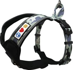 Pawtitas Nylon Reflective Back Clip Dog Harness, Grey Camo, Large/X-Large: 27 to 33-in chest