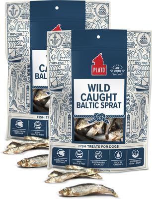 PLATO Wild Caught Baltic Sprat Dehydrated Dog Treats, 15-oz bundle -  Chewy.com