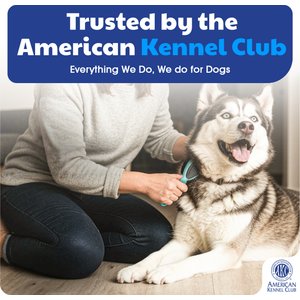American Kennel Club Double-Sided Bristle & Pin Dog Grooming ProBrush with Complimentary Bath Brush