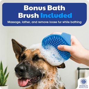 American Kennel Club Double-Sided Bristle & Pin Dog Grooming ProBrush with Complimentary Bath Brush