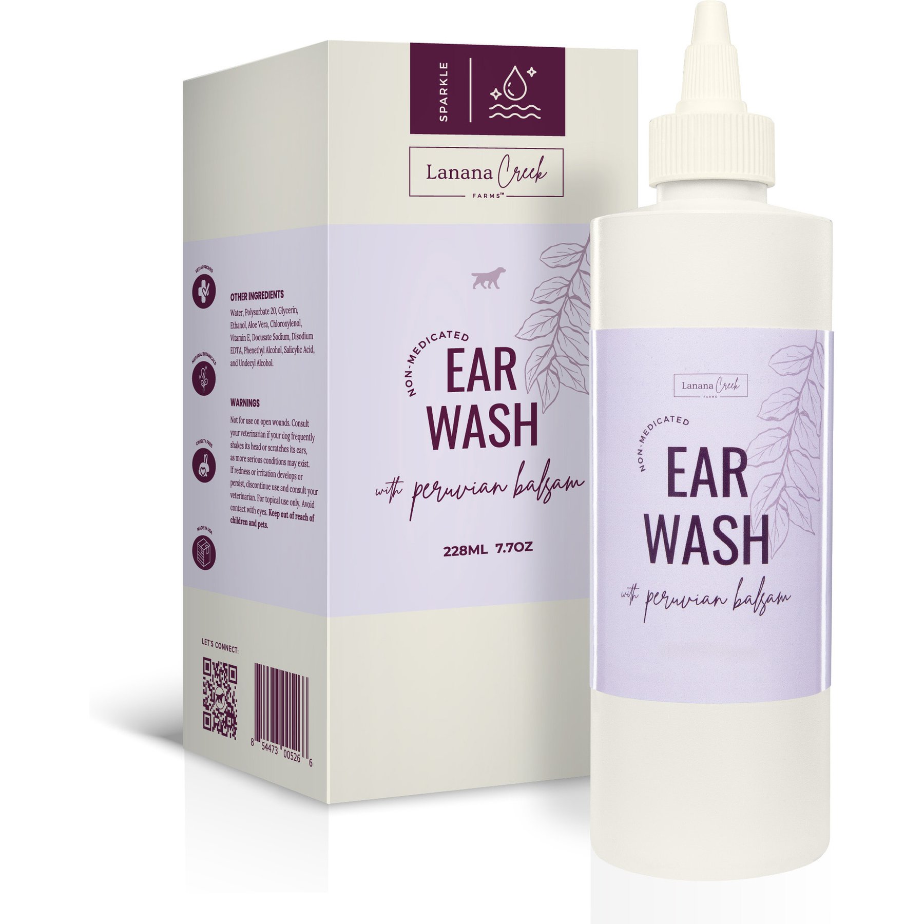 Lanana Creek Farms Botanical Dog Ear Wash, 7.7-fl oz bottle